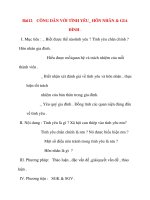 Giáo án Công Dân lớp 10: Bài12 CÔNG DÂN VỚI TÌNH YÊU_ HÔN NHÂN & GIA ĐÌNH pdf