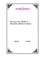 Bài thảo luận NHÓM 10 