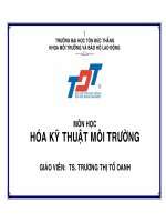 HÓA KỸ THUẬT MÔI TRƯỜNG ppsx