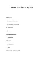 Period 54: Kiểm tra học kỳ I pptx