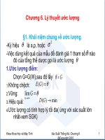 XÁC SUẤT THỐNG KÊ - CHƯƠNG 6 ppt