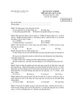 ĐỀ THI TRẮC NGHIỆM MÔN môn vật lý lớp 12 cơ bản - Mã đề thi 485 docx