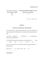 Mẫu biên bản số 02: Biên bản tạm giữ tang vật, phương tiện vi phạm hành chính ppt