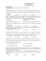 ĐỀ LUYỆN THI ĐẠI HỌC MÔN VẬT LÝ docx