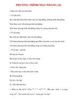 Giáo án HÌnh học 12 ban tự nhiên : Tên bài dạy : PHƯƠNG TRÌNH MẶT PHẲNG (tt) pot