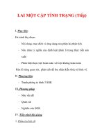 Giáo án Sinh học lớp 9 : Tên bài dạy : LAI MỘT CẶP TÍNH TRẠNG (Tiếp) pps