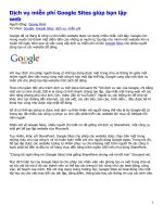 Dịch vụ miễn phí Google Sites giúp bạn lập web doc