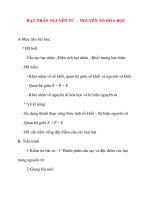 Giáo án Hóa Học lớp 10: HẠT NHÂN NGUYÊN TỬ - NGUYÊN TỐ HÓA HỌC potx