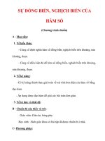 Giáo án Toán 12 ban cơ bản : Tên bài dạy : SỰ ĐỒNG BIẾN, NGHỊCH BIẾN CỦA HÀM SỐ pot