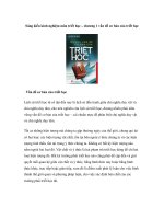 Sáng kiến kinh nghiệm môn triết học – chương 1 vấn đề cơ bản của triết học ppt