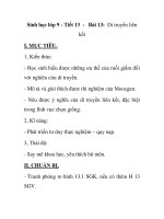 Sinh học lớp 9 - Tiết 13 - Bài 13: Di truyền liên kết doc