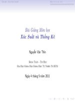 Bài giảng xác suất thống kê ( Nguyễn Văn Thìn ) - Chương 2 pps