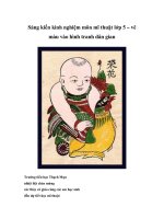 Sáng kiến kinh nghiệm môn mĩ thuật lớp 5 – vẽ màu vào hình tranh dân gian pps