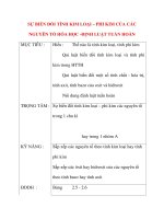 Giáo án Hóa Học lớp 10: SỰ BIẾN ĐỔI TÍNH KIM LOẠI – PHI KIM CỦA CÁC NGUYÊN TỐ HÓA HỌC docx