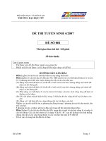 Đề thi tuyển sinh vào đại học FPT (đề thử) pps