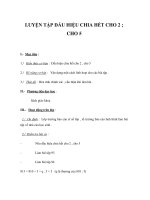 LUYỆN TẬP DẤU HIỆU CHIA HẾT CHO 2 ; CHO 5 docx