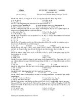 ĐỀ THI THỬ VÀO ĐẠI HỌC, CAO ĐẲNG Môn thi: HÓA HỌC - Đề 010 doc