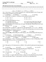 Kiểm tra: 1 tiết Trường THPT Cao Bá Quát - Số 4 pptx