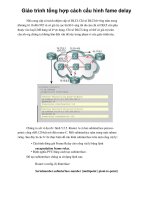 Giáo trình tổng hợp cách cấu hình fame delay phần 1 pps