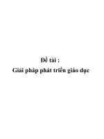 Đề tài : giải pháp phát triển giáo dục pps