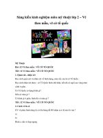 Sáng kiến kinh nghiệm môn mỹ thuật lớp 2 – Vẽ theo mẫu, vẽ cờ tổ quốc doc