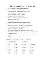 BÀI TẬP BỔ TRỢ ANH VĂN NÂNG CAO ppt