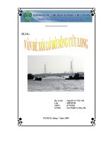 Vấn đề xói lở bờ sông cửu long