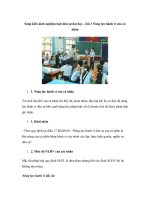 Sáng kiến kinh nghiệm luật dân sự đại học – bài 3 Năng lực hành vi của cá nhân docx