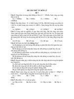 ĐỀ THI THỬ TN MÔN LÍ Đề 7 docx