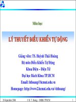 Bài giảng lý thuyết điều khiển tự động - Mô tả toán học hệ thống điều khiển rời rạc part 1 potx