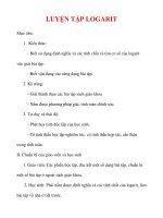 Giáo án Giải tích 12 ban tự nhiên : Tên bài dạy : LUYỆN TẬP LOGARIT pot