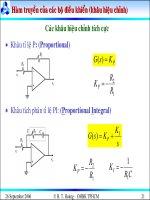 Bài giảng lý thuyết điều khiển tự động - Mô hình toán học, hệ thống điều khiển liên tục part 3 pps