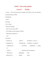 Giáo án Tiếng Anh lớp 10: Unit10 : Life on other planets Lesson 5 :Writing pdf