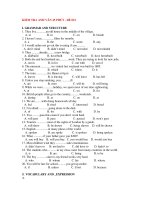 KIỂM TRA ANH VĂN 45 PHÚT - ĐỀ 023 pptx