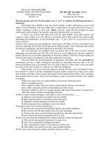 ĐỀ THI THỬ ĐẠI HỌC LẦN 2 Môn: Anh Văn - MÃ ĐỀ 116 pps