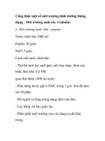 Công thức một số môi trường dinh dưỡng thông dụng potx