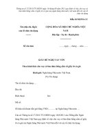 GIẤY ĐỀ NGHỊ VAY VỐN Theo hình thức cho vay có bảo đảm bằng cầm cố giấy tờ có giá pdf