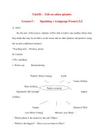 Giáo án Tiếng Anh lớp 10: Unit10 : Life on other planets Lesson 2 : Reading ppt