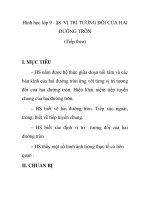 Hình học lớp 9 - §8. VỊ TRÍ TƯƠNG ĐỐI CỦA HAI ĐƯỜNG TRÒN (Tiếp theo) potx