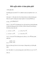 Biến ngẫu nhiên và hàm phân phối trong xác suất thống kê - 1 pptx