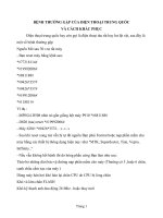 bệnh thường gặp của điện thoại trung quốc và cách khắc phục