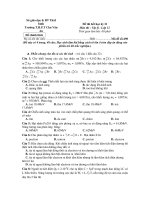 Đề thi hết học kỳ II Trường T.H.P.T Chu Văn Môn thi : Vật lý - Mã đề số: 498 pptx