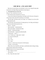 CHỦ ĐỀ 03 – CÂU GIÁN TIẾP pptx