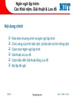 Ngôn ngữ lập trình 1 - Các khái niệm, giải thuật & lưu đồ ppsx