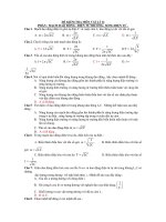 ĐỀ KIỂM TRA MÔN VẬT LÍ 12 PHẦN : MẠCH DAO ĐỘNG ppt