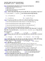 ĐỀ THI MÔN: VẬT LÝ - TRƯỜNG THPT NGUYỄN THỊ MINH KHAI docx