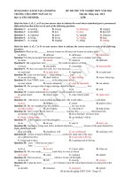 ĐỀ THI THỬ TỐT NGHIỆP THPT NĂM 2010 TRƯỜNG THCS-THPT NGÔ GIA TỰ Môn thi: Tiếng Anh - Đề 8 docx