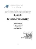 BÀI THUYẾT TRÌNH MÔN THƯƠNG MẠI ĐIỆN TỬ Ecommerce Security
