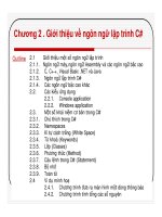 Chương 2 . Giới thiệu về ngôn ngữ lập trình C# pps