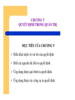 Bài giảng quản trị học - Chương 5 ppsx